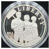 2014 CIVIL RIGHTS ACT OF 1964 PROOF SILVER DOLLAR