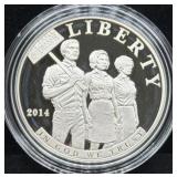 2014 CIVIL RIGHTS ACT OF 1964 PROOF SILVER DOLLAR