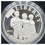 2014 CIVIL RIGHTS ACT OF 1964 PROOF SILVER DOLLAR