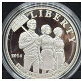 2014 CIVIL RIGHTS ACT OF 1964 PROOF SILVER DOLLAR