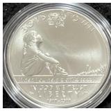 2017 BOYS TOWN UNC SILVER DOLLAR - BOX & COA -