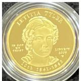 2009 "LETITIA TYLER" FIRST SPOUSE GOLD PROOF COIN
