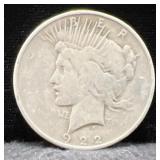 1922 PEACE SILVER DOLLAR