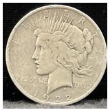 1922-D PEACE SILVER DOLLAR