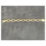 14K GOLD - 7 1/2" - GIVENCHY STYLE LINK BRACELET -