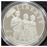 2014 CIVIL RIGHTS ACT OF 1964 PROOF SILVER DOLLAR