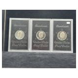 (3) EISENHOWER PROOF DOLLARS - (2)1972, 1973