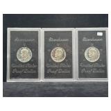 (3) EISENHOWER PROOF DOLLARS - 1973