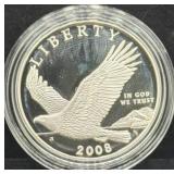 2008 BALD EAGLE PROOF SILVER DOLLAR -