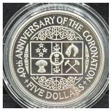 1993 NEW ZEALAND CORONATION 40TH ANNIV. SILVER
