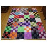 Scrap Square Multi-Block Quilt w/ Pillow