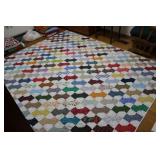 Bow Tie/ Hourglass Patchwork Quilt