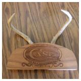 2 Point Taxidermy Deer Antler Rack - CASE Mount