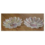 Federal Glass Rainbow Iridescent Sunburst Dishes