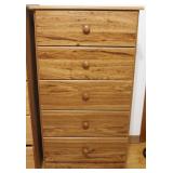 Wooden 5 Drawer Dresser