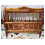 Rustic Cedar Spindle Wood Magazine/Record Rack