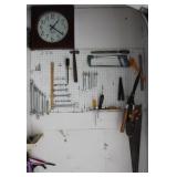 Garage Peg Board w/ Tools & ITRC Wall Clock