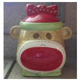 Real Home Earthenware Sock Monkey Cookie Jar