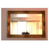 Gold Gilded Ornate Beveled Wall Mirror