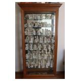 Light Up Oak Display Curio Cabinet