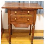 Antique Sheraton- Style 2 Drawer Work Stand