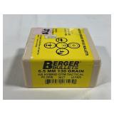 100CT BERGER BULLETS 6.5mm 130 GR AR HYBRID OTM