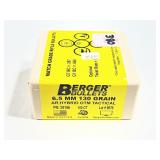 100CT BERGER BULLETS 6.5mm 130 GR AR HYBRID OTM