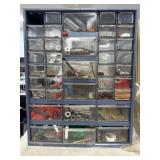 MULTI-DRAWER PARTS BIN W/ ASSORTED FIREARM