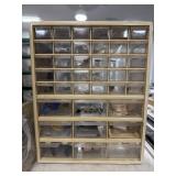 MULTI-DRAWER PARTS BIN W/ FIREARM RELATED ITEMS