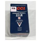 500 RDS CCI .22 LR AMMO - 40 GR - LEAD ROUND NOSE