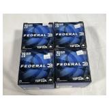 100 RDS OF FEDERAL TOP GUN 28 GA SHOTGUN SHELLS -