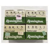 100 RDS OF REMINGTON 20 GA SHOTGUN SHELLS