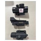 GAMO REAR SIGHT, SCOPE, TACTICAL FLASHLIGHT W/