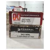 27 RDS OF .243 WIN AMMO 95 GR
