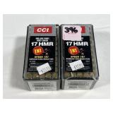 100 RDS CCI HOLLOW POINT 17 HMR SPEER TNT AMMO
