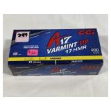 200 CCI SAVAGE ARMS A17 VARMINT TIP - 17 GR HMR -
