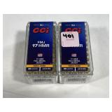 100 RDS CCI 17 HMR FMJ AMMO - 20 GR - SMALL GAME