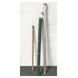 (3) FISHING POLES - (1) CANE POLE, (1) AIREX