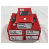 100 RDS OF PARABELLUM .243 WIN AMMO - 100 GR SP