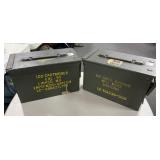 (2) LARGE ARMY METAL AMMO CANS - EMPTY