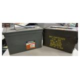 (2) LARGE ARMY METAL AMMO CANS - EMPTY