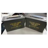 (2) LARGE ARMY METAL AMMO CANS - EMPTY