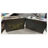 (2) LARGE ARMY METAL AMMO CANS - EMPTY