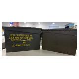 (2) SMALL ARMY METAL AMMO CANS - EMPTY
