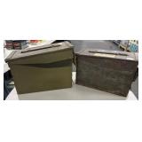 (2) LARGE ARMY METAL AMMO CANS - EMPTY