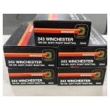 82 RDS OF WINCHESTER .243 AMMO - 100 GR SOFT