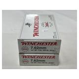 40 RDS OF WINCHESTER 7.62mm AMMO - 147 GR FMJ