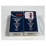 100 RDS OF CCI .22 LR STANDARD VELOCITY AMMO -