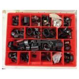 18 COMPARTMENT ORGANIZER W/ SCOPE RINGS, SCREWS,