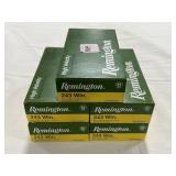 100 RDS OF REMINGTON .243 WIN AMMO - 80 GR